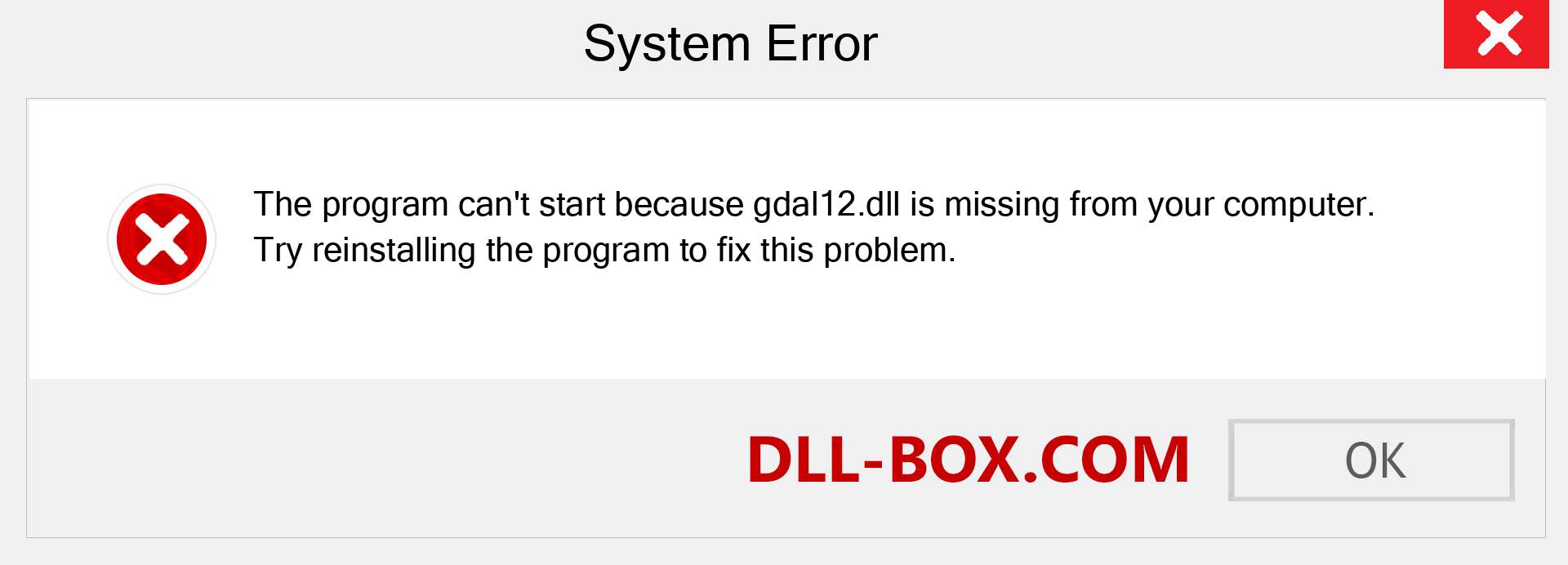  gdal12.dll file is missing?. Download for Windows 7, 8, 10 - Fix  gdal12 dll Missing Error on Windows, photos, images